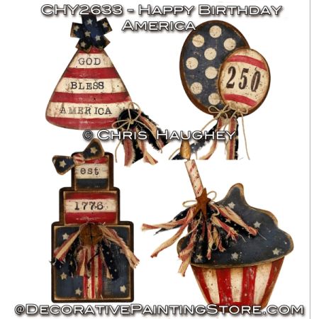 Happy Birthday America Ornaments Painting Tutorial - Chris Haughey