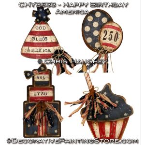 Happy Birthday America Ornaments Painting Tutorial - Chris Haughey