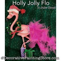 Holly Jolly Flo Ornament Painting Pattern PDF DOWNLOAD - Julie Cloud