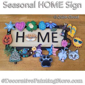 Seasonal Home Sign Painting Pattern PDF DOWNLOAD - Julie Cloud