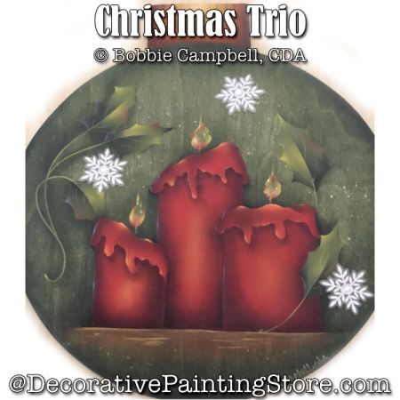 Christmas Trio Painting Pattern - Bobbie Campbell