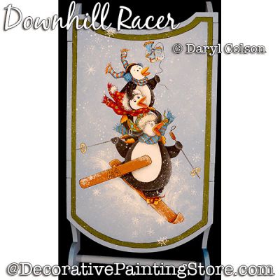 Downhill Racer (Penguins) PDF DOWNLOAD Painting Pattern - Daryl Colson