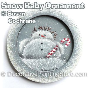 Snow Baby Ornament Painting Pattern PDF Download - Susan Cochrane