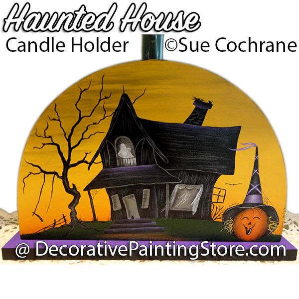 Haunted House Candle Holder ePattern - Susan Cochrane