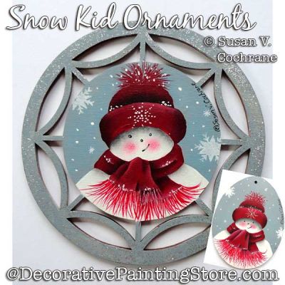Snow Kid Ornaments Painting Pattern PDF Download - Susan Cochrane