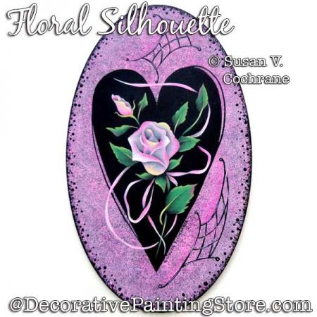 Floral Silhouette Painting Pattern PDF DOWNLOAD - Susan Cochrane