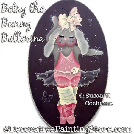 Betsy the Bunny Ballerina Painting Pattern PDF DOWNLOAD - Susan Cochrane