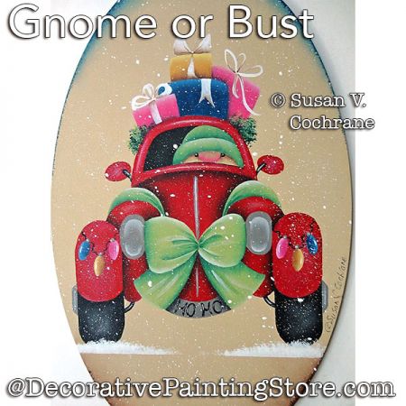 Gnome or Bust Painting Pattern PDF DOWNLOAD - Susan Cochrane