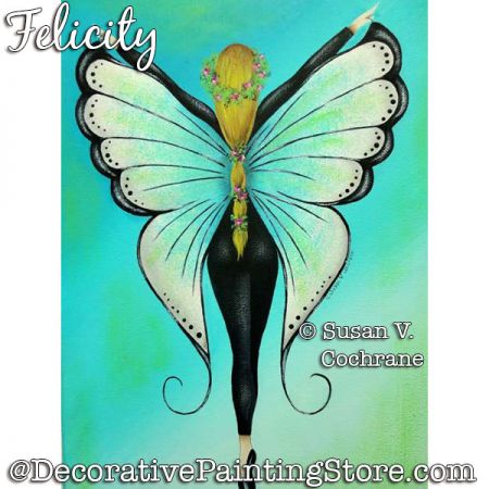 Felicity (Butterfly Fairy) Painting Pattern PDF DOWNLOAD - Susan Cochrane