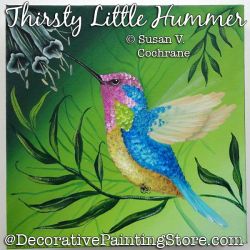 Thirsty Little Hummer Painting Pattern PDF DOWNLOAD - Susan Cochrane