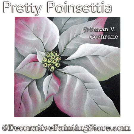 Pretty Poinsettia Painting Pattern PDF DOWNLOAD - Susan Cochrane
