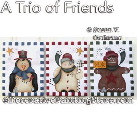 A Trio of Friends Painting Pattern PDF Download - Susan Cochrane