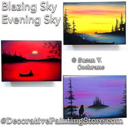 Blazing Sky / Evening Sky Painting Pattern PDF Download - Susan Cochrane