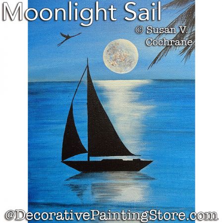 Moonlight Sail Painting Pattern PDF Download - Susan Cochrane