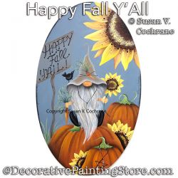 Happy Fall Y All Painting Pattern PDF DOWNLOAD - Susan Cochrane