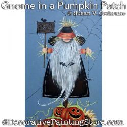 Gnome in a Pumpkin Patch Painting Pattern PDF DOWNLOAD - Susan Cochrane