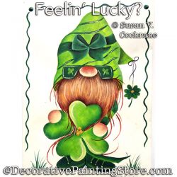 Feelin' Lucky Gnome Painting Pattern PDF DOWNLOAD - Susan Cochrane