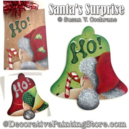 Santa Surprise Ornaments Painting Pattern - Susan Cochrane