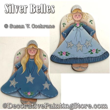 Silver Belles Angel Ornaments Painting Pattern - Susan Cochrane