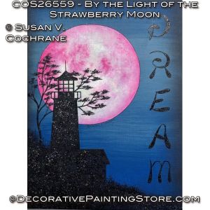 By the Light of the Strawberry Moon Painting Pattern - Susan Cochrane