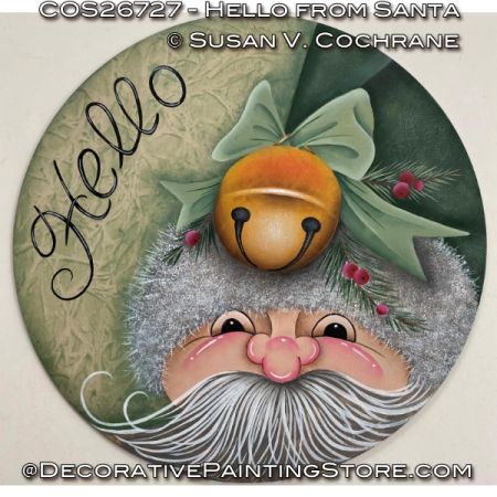 Hello from Santa Painting Pattern - Susan Cochrane