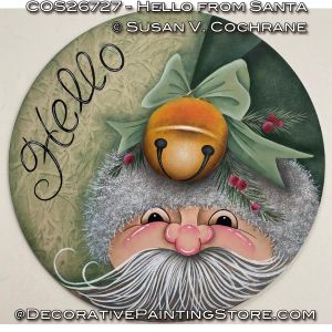 Hello from Santa Painting Pattern - Susan Cochrane
