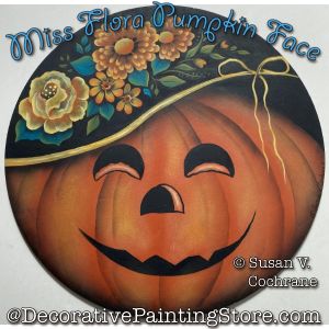 Miss Flora Pumpkin Face Painting Pattern - Susan Cochrane