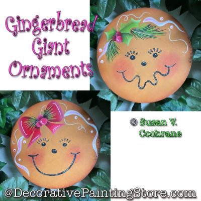 Gingerbread Giant Ornaments Painting Pattern - Susan Cochrane