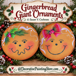 Gingerbread Giant Ornaments Painting Pattern - Susan Cochrane