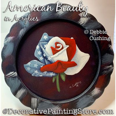 American Beauty Rose in Acrylics Download - Debbie Cushing