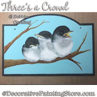 Threes a Crowd (Birds) Download - Debbie Cushing