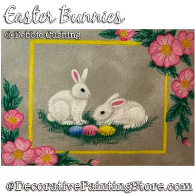 Easter Bunnies Colored Pencil Painting Pattern Download - Debbie Cushing