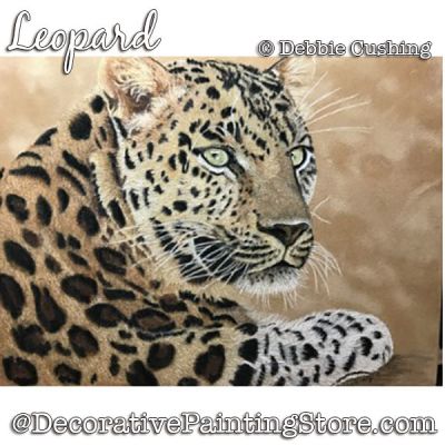 Leopard Colored Pencil Painting Pattern Download - Debbie Cushing