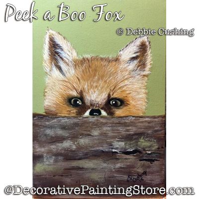Peek a Boo Fox Painting Pattern Download - Debbie Cushing