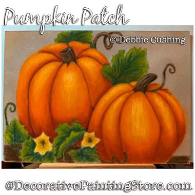 Pumpkin Patch Colored Pencil Painting Pattern Download - Debbie Cushing