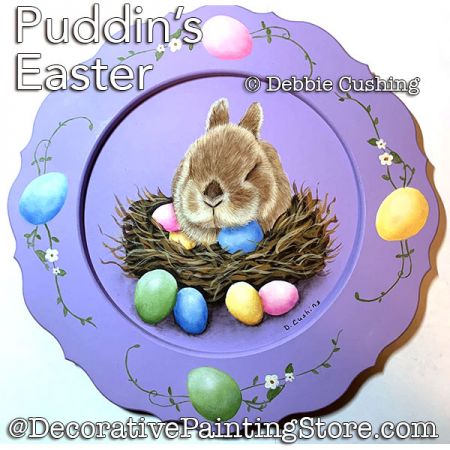Puddins Easter (Acrylic Bunny) Painting Pattern Download - Debbie Cushing