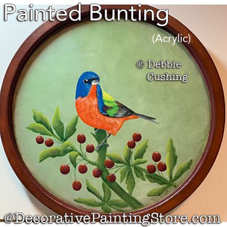 Painted Bunting (Acrylic) Painting Pattern Download - Debbie Cushing