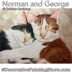 Norman and George (Cats - Colored Pencil) Painting Pattern Download - Debbie Cushing