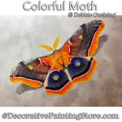 Colorful Moth (Colored Pencil) Painting Pattern Download - Debbie Cushing