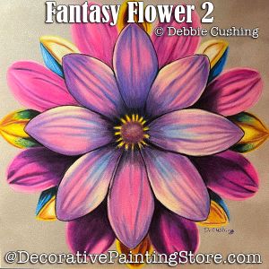 Fantasy Flower 2 (colored pencil) Painting Pattern Download - Debbie Cushing