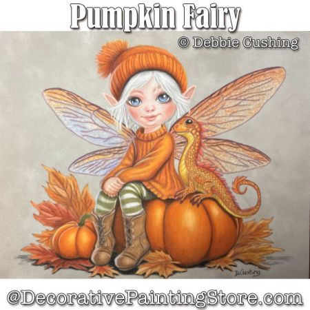 Pumpkin Fairy (Colored Pencil) Painting Pattern Download - Debbie Cushing