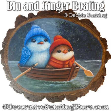 Blu and Ginger Boating (Acrylic) Painting Pattern Download - Debbie Cushing