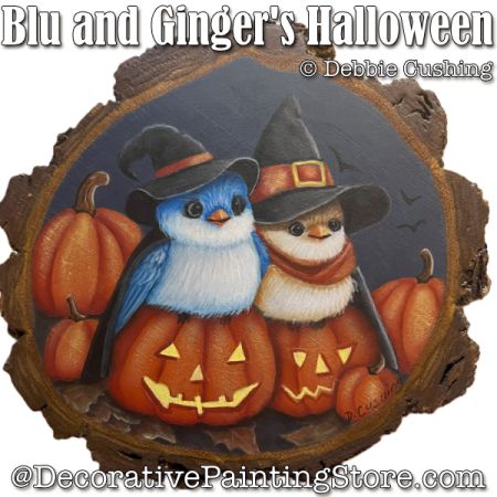 Blu and Gingers Halloween (Acrylic) Painting Pattern Download - Debbie Cushing