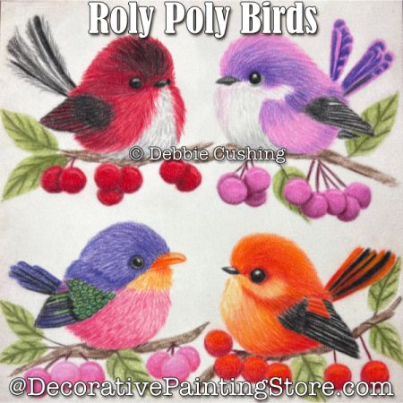 Roly Poly Birds (Colored Pencil) Painting Pattern - Debbie Cushing ...
