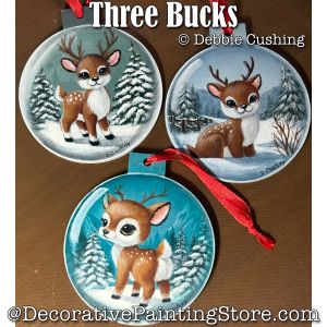 Three Bucks (Acrylic) Painting Pattern Download - Debbie Cushing