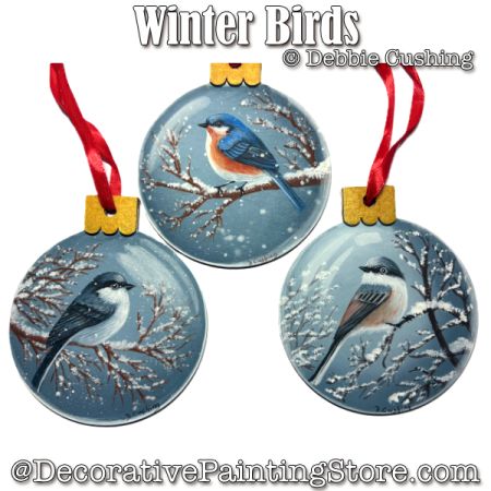 Winter Birds (Acrylic) Painting Pattern Download - Debbie Cushing