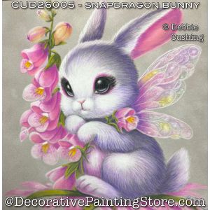 Snapdragon Bunny (Colored Pencil) Painting Pattern - Debbie Cushing