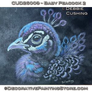 Baby Peacock 2 (Colored Pencil) Painting Pattern - Debbie Cushing