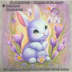 Crocus Bunny (Colored Pencil) Painting Pattern - Debbie Cushing