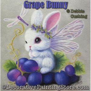 Grape Bunny (Colored Pencil) Painting Pattern - Debbie Cushing
